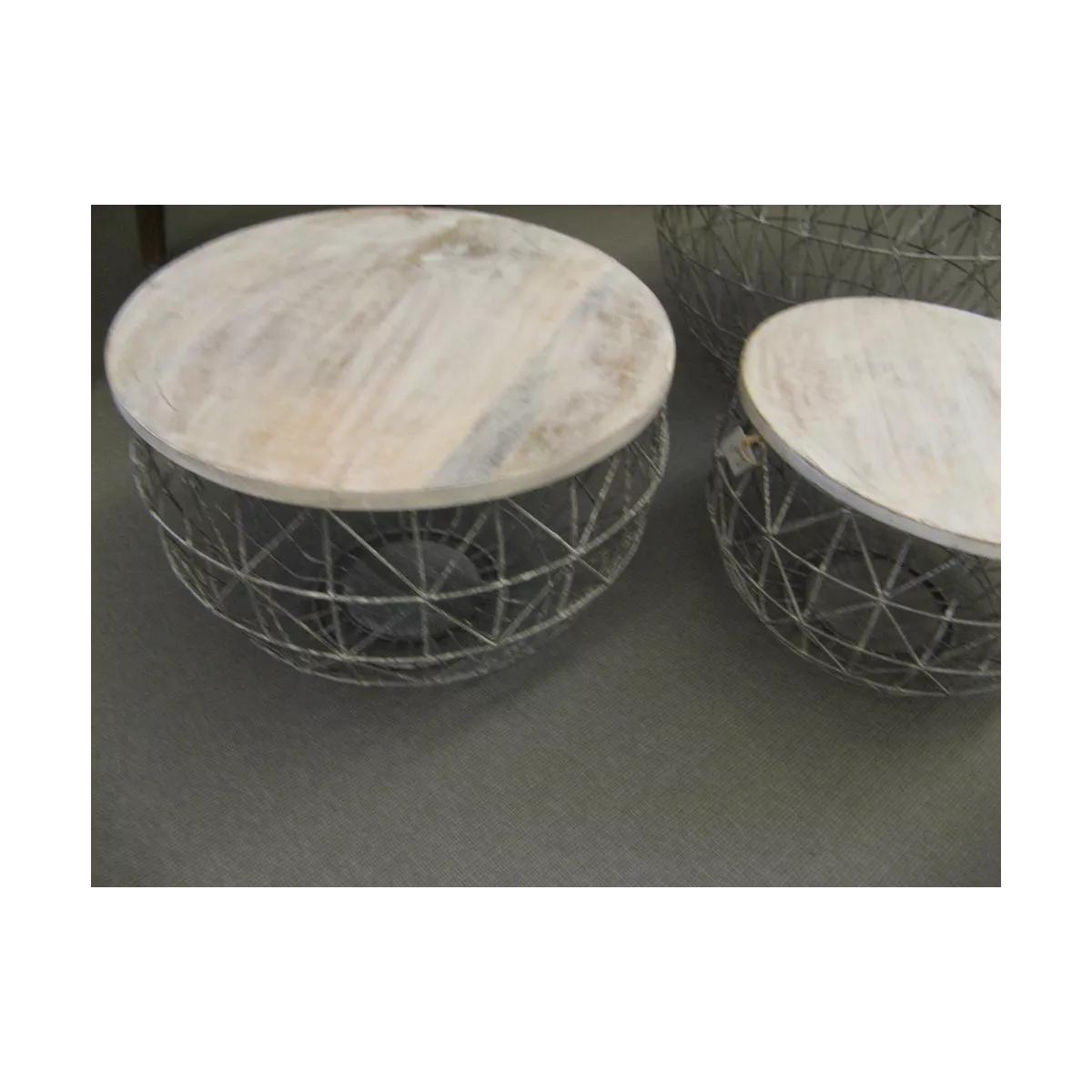 Table basse Métal et bois 43x31