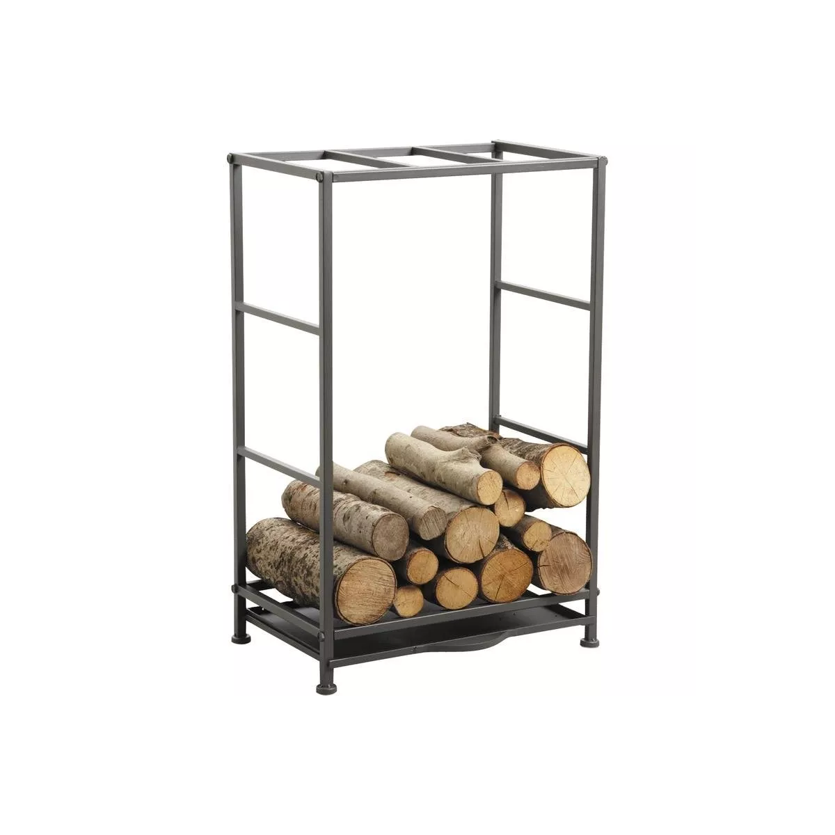 Rack porte-bûches avec tiroir à poussière