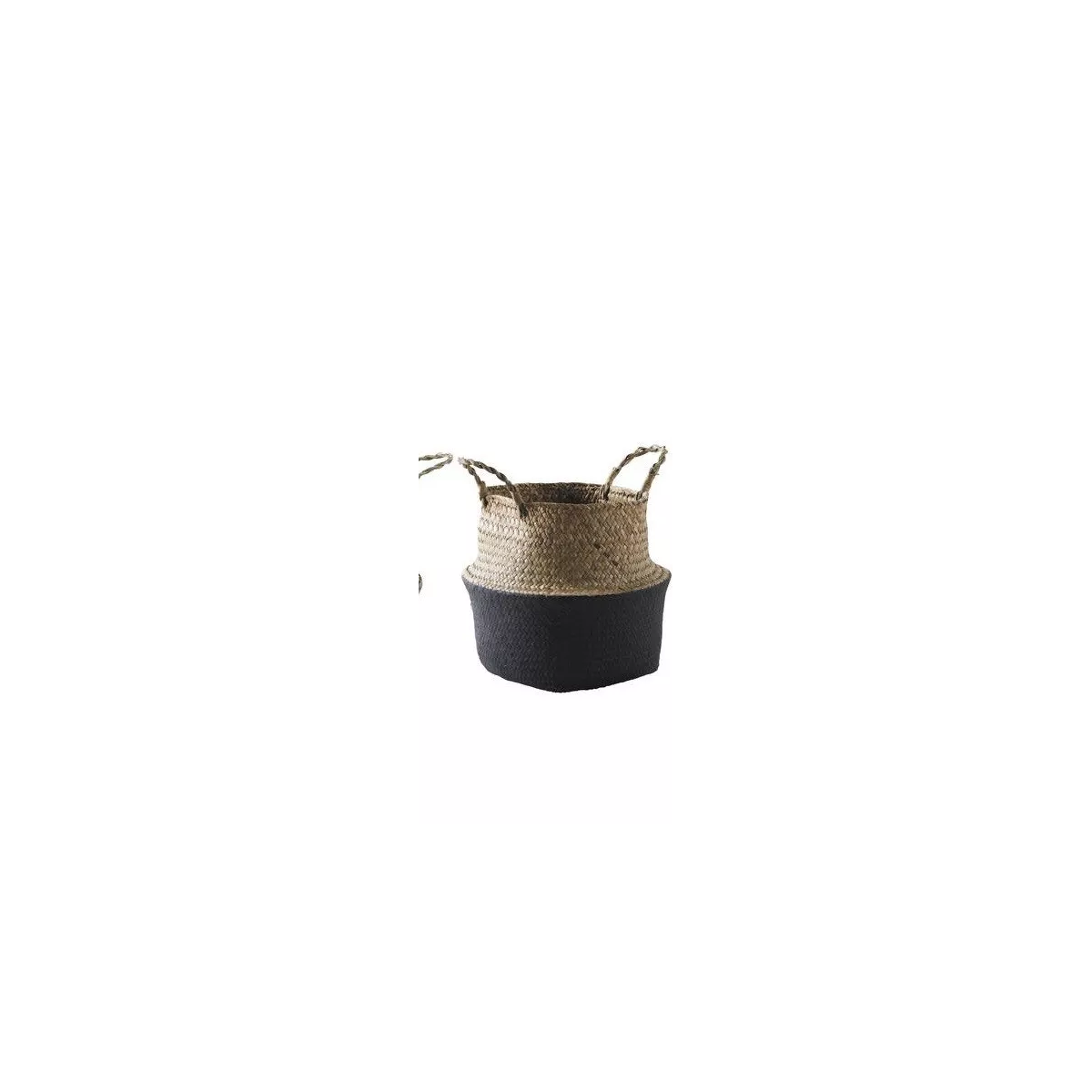 Sac jonc rond Naturel et Gris Anthracite 38x38