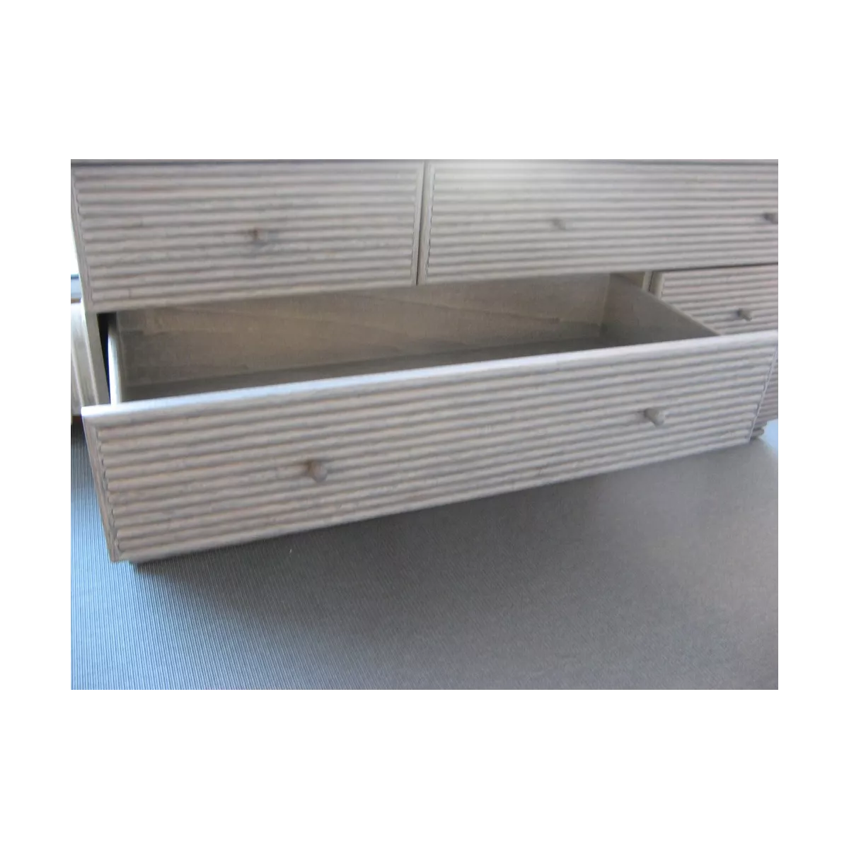 Commode Traill 6 Tiroirs Grise