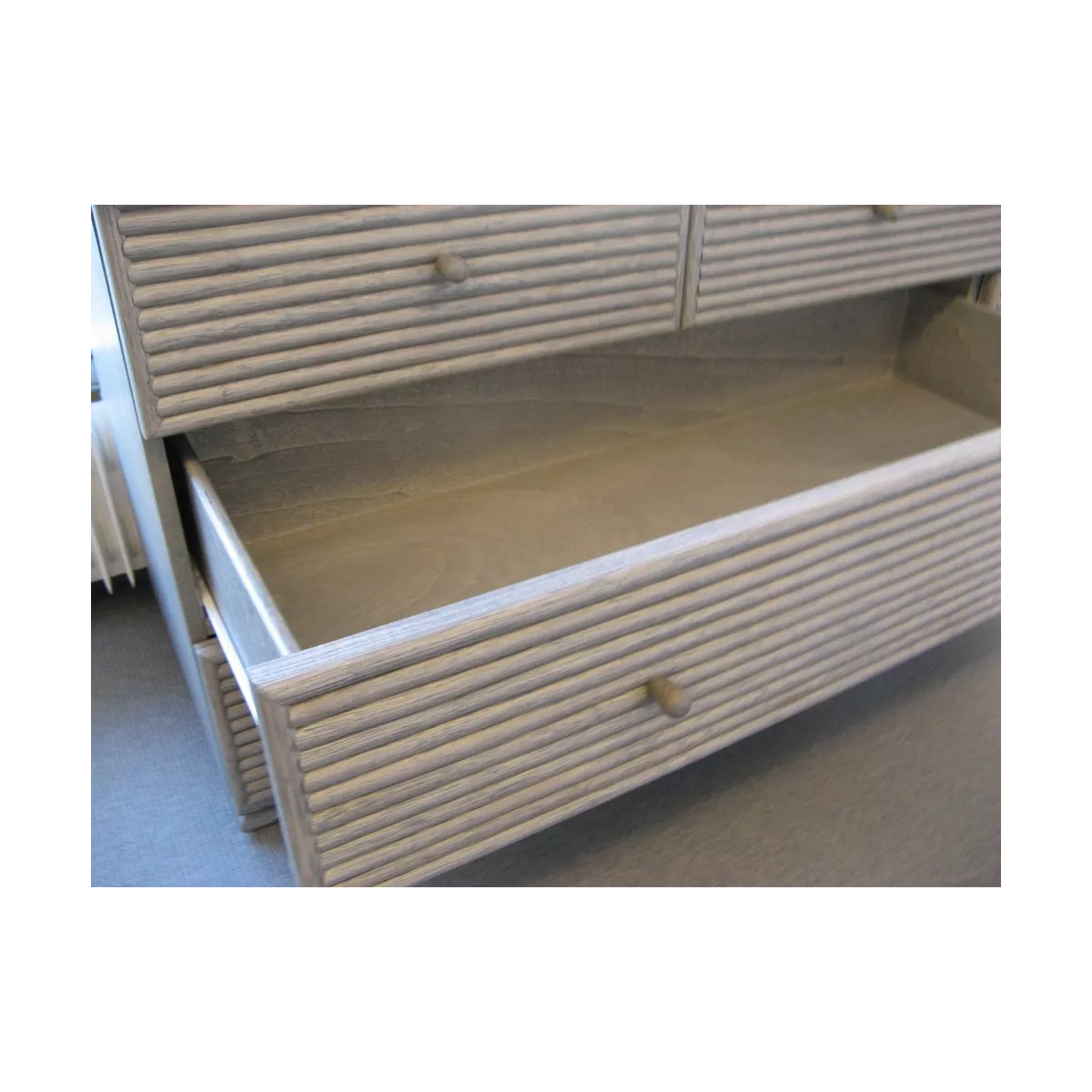 Commode Traill 6 Tiroirs Grise