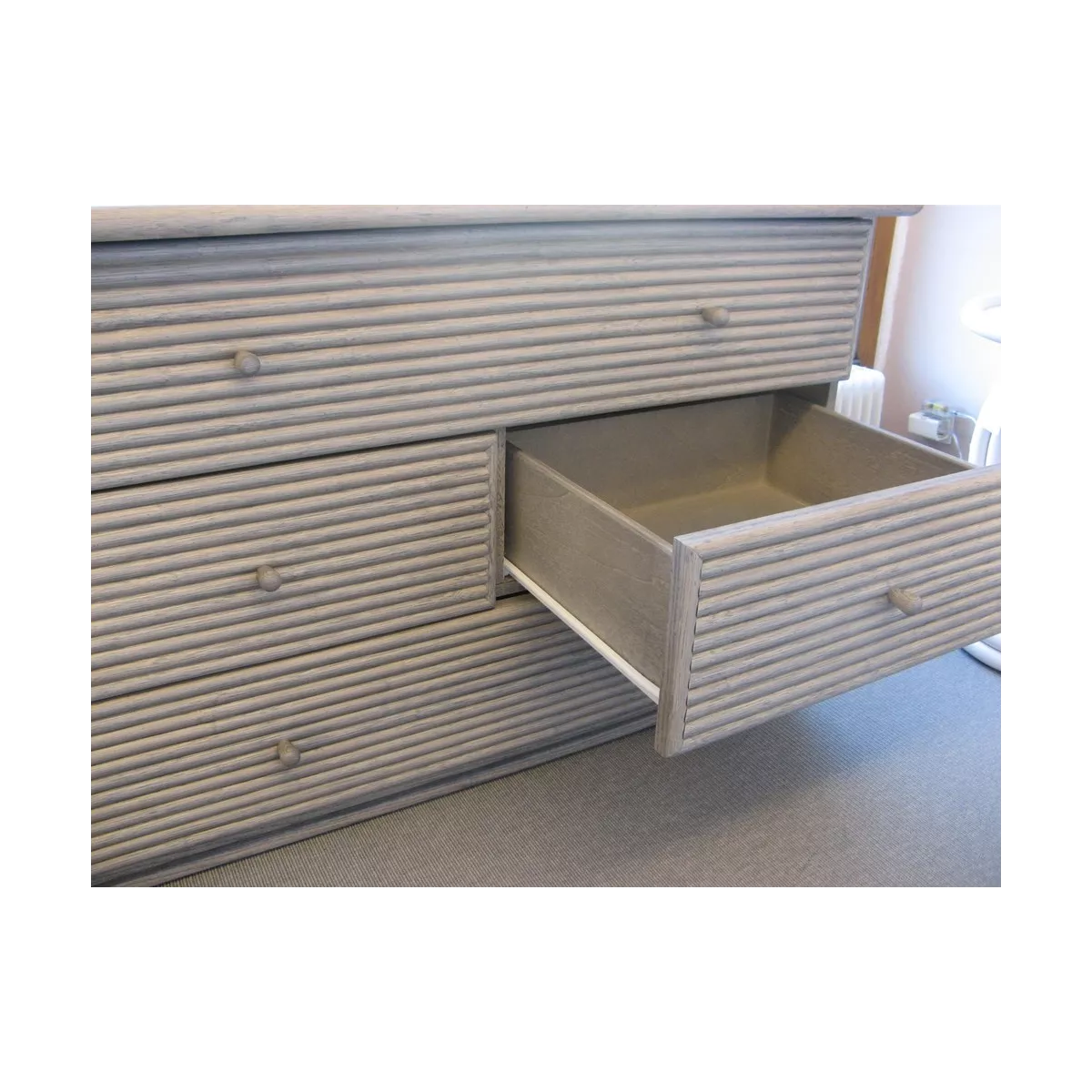 Commode Traill 6 Tiroirs Grise