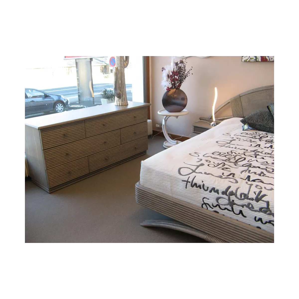 Commode Traill 6 Tiroirs Grise