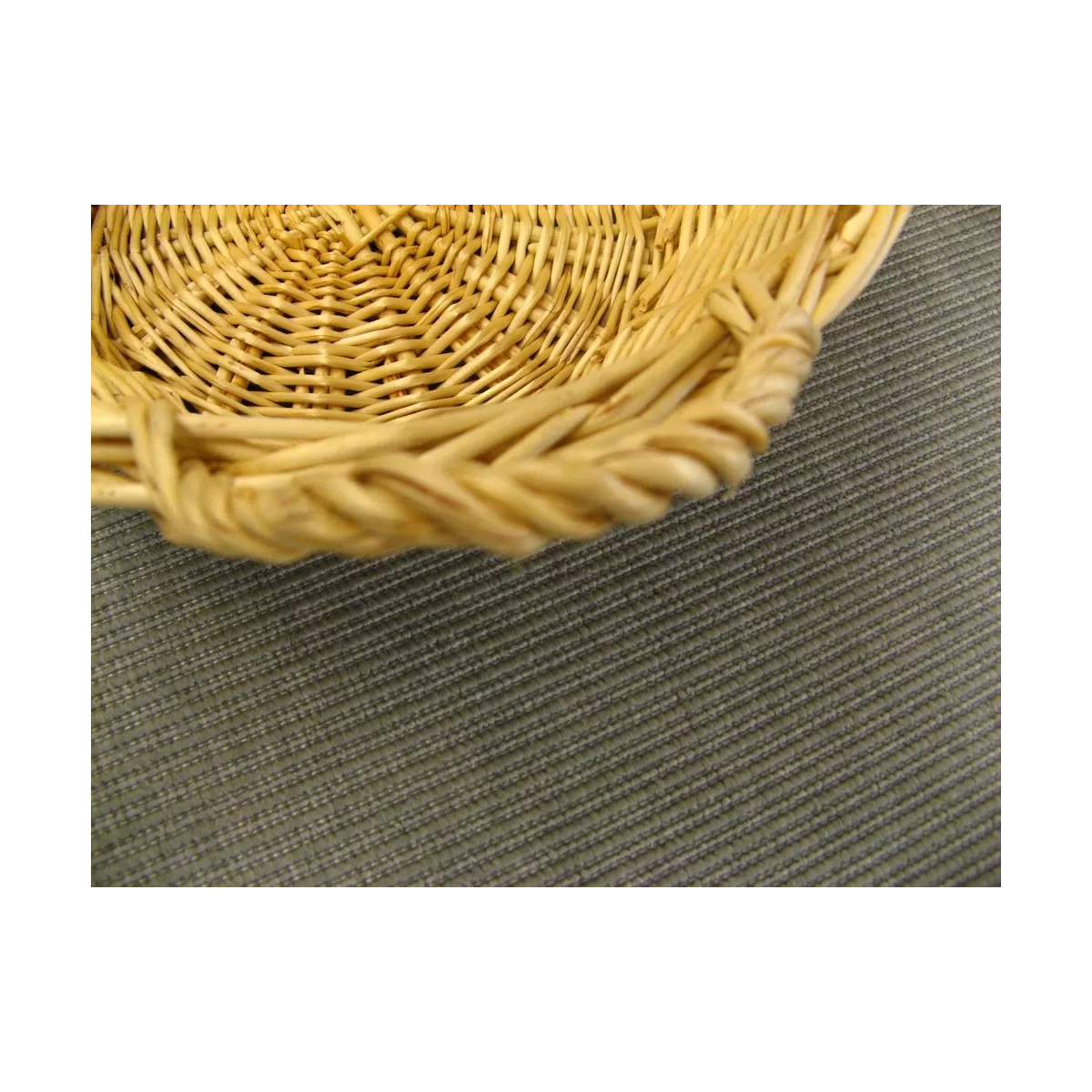 Corbeille Ronde Osier Blanc 22x22