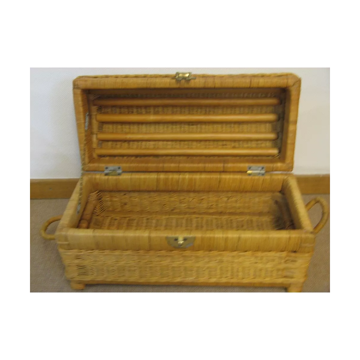 Coffre Rotin Valin Miel  64x28