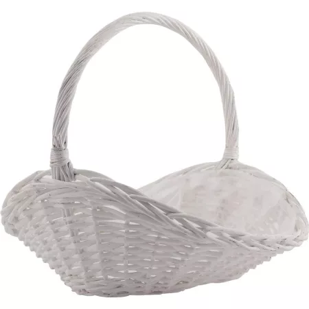 Coupe en osier laque blanc