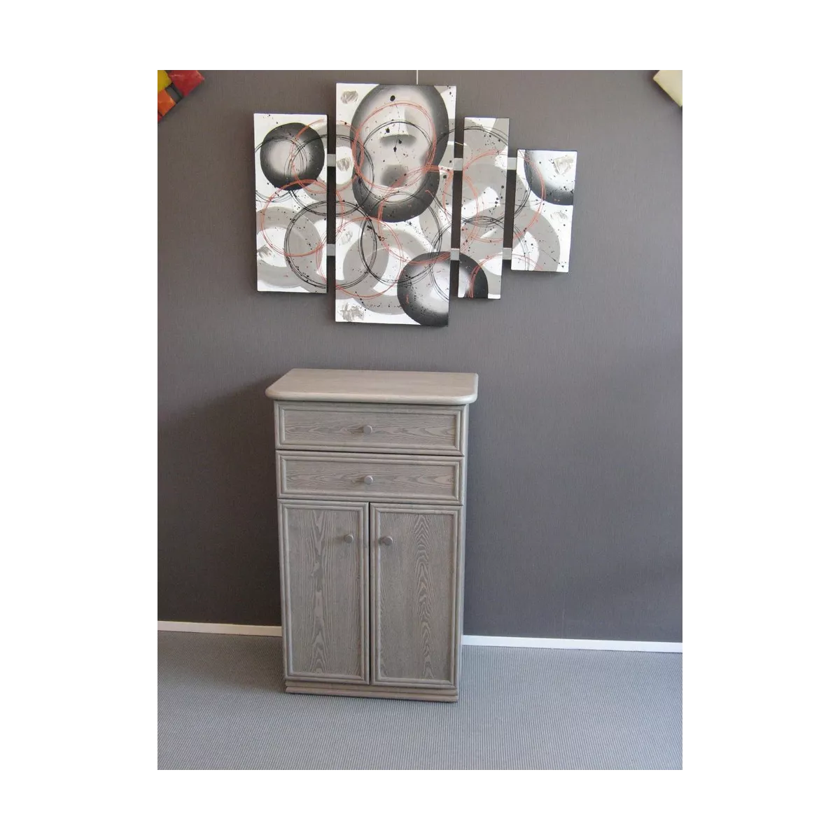 Chiffonnier Palmette Gris