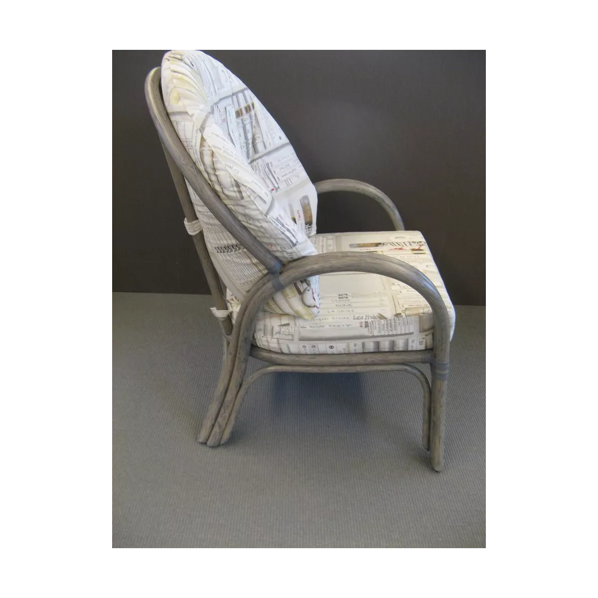 Salon Sydney Gris Canapé 2P + 2 Fauteuils