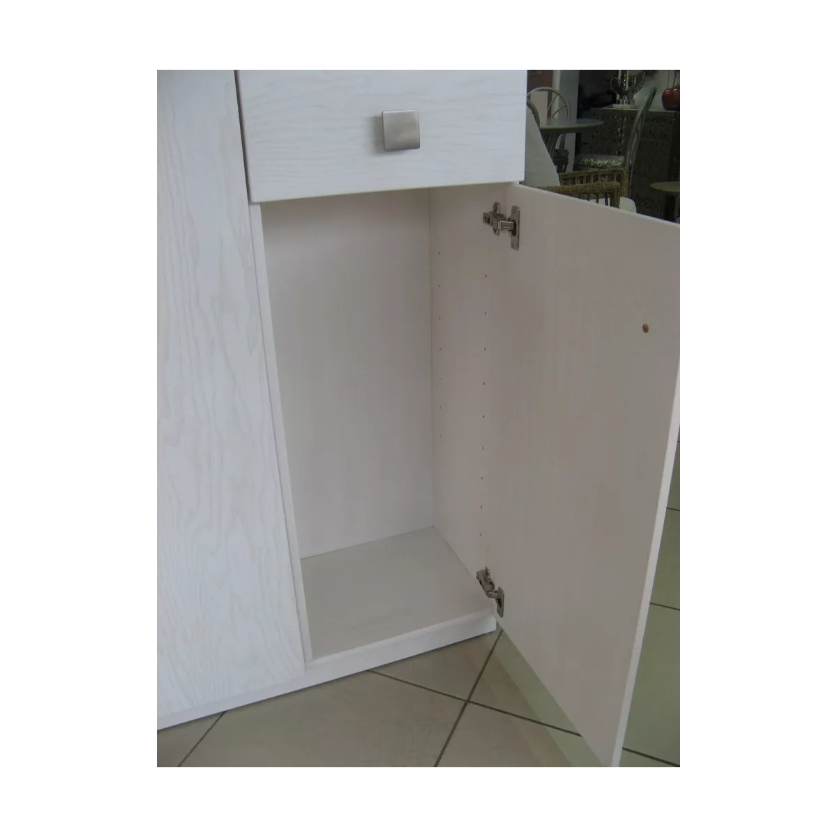 Meuble Paros 85x37 : 2 Portes et 2 Tiroirs Blanc