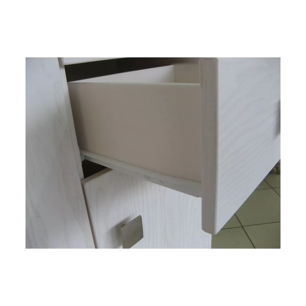 Meuble Paros 85x37 : 2 Portes et 2 Tiroirs Blanc