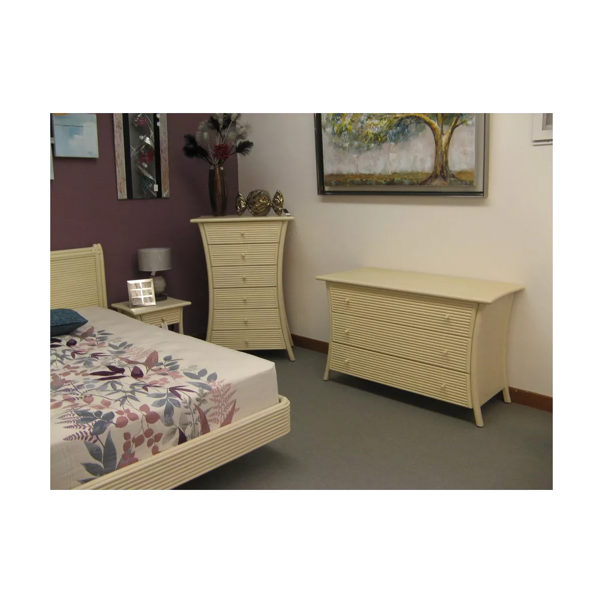 Commode Hanoï 3 Tiroirs Ivoire