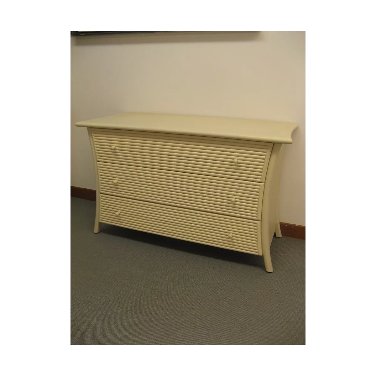 Commode Hanoï 3 Tiroirs Ivoire