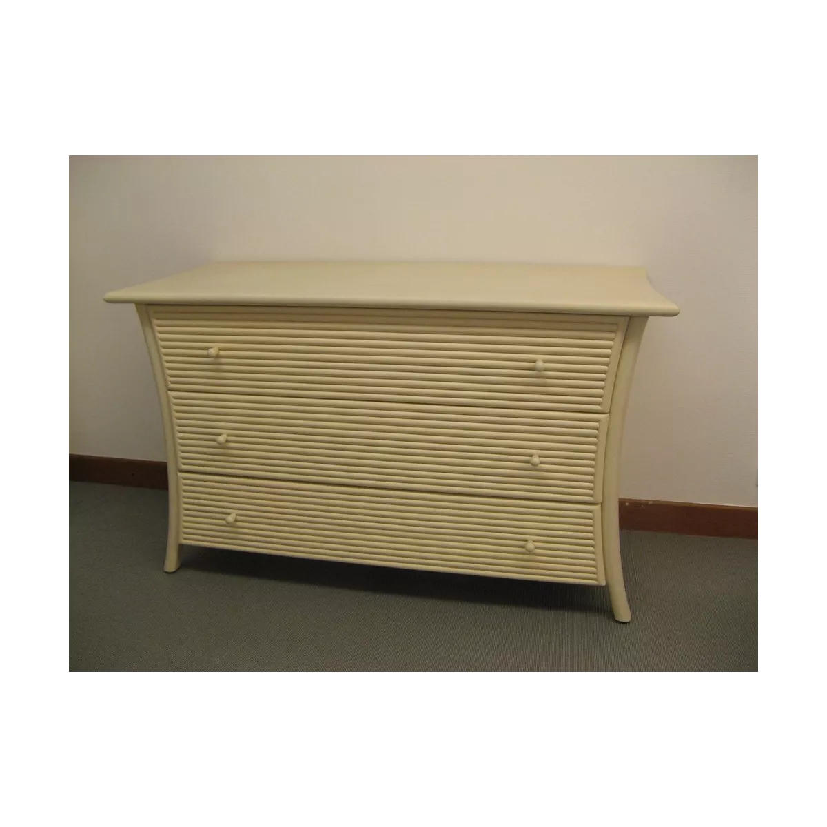 Commode Hanoï 3 Tiroirs Ivoire
