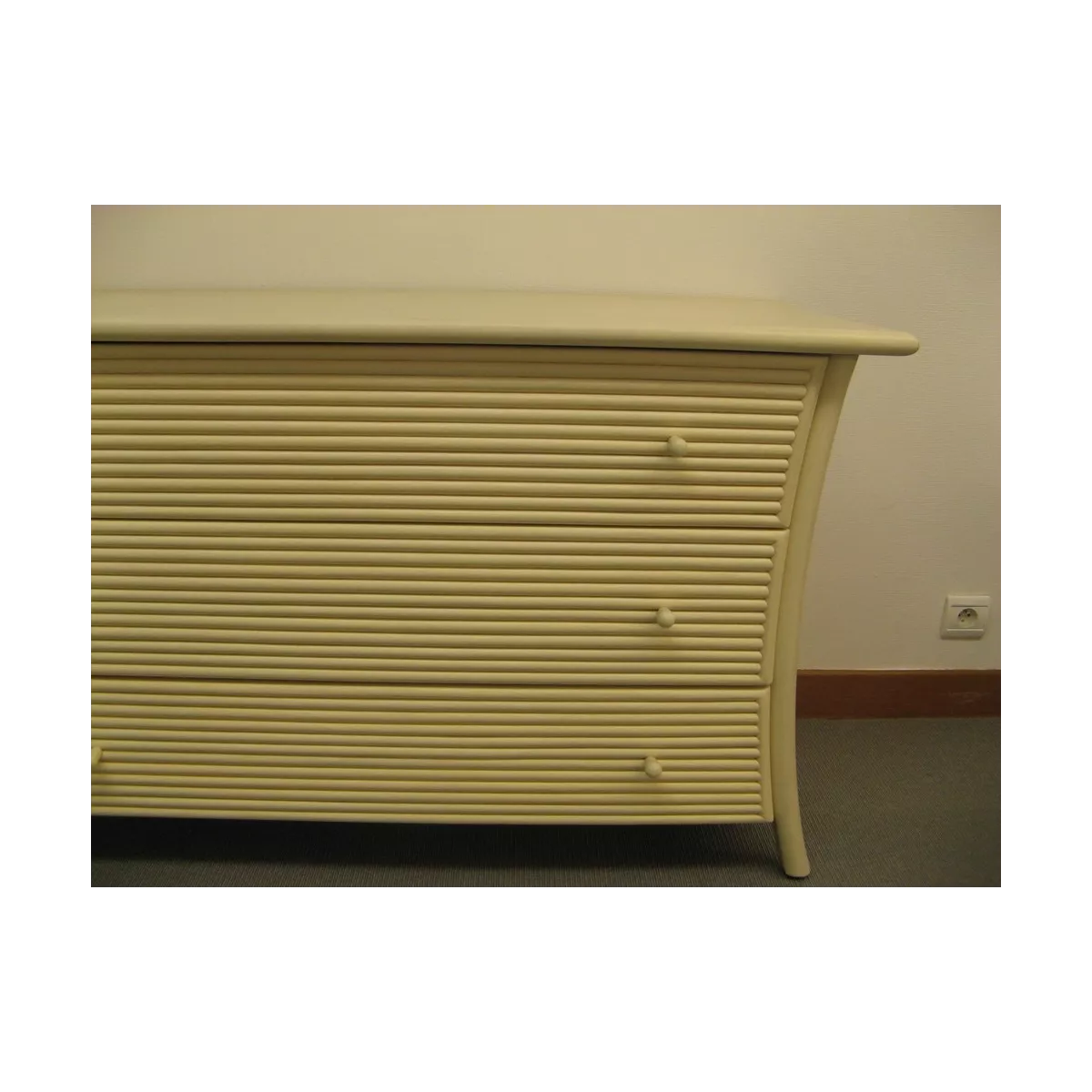 Commode Hanoï 3 Tiroirs Ivoire