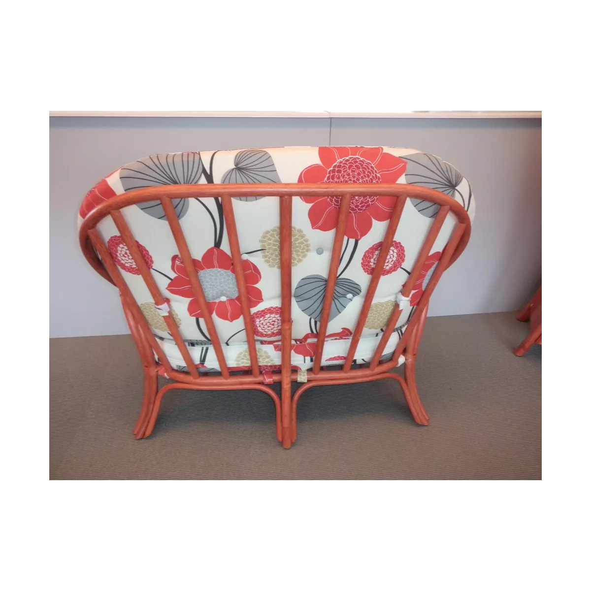Salon Sydney Rouge Canapé 2P + 2 Fauteuils