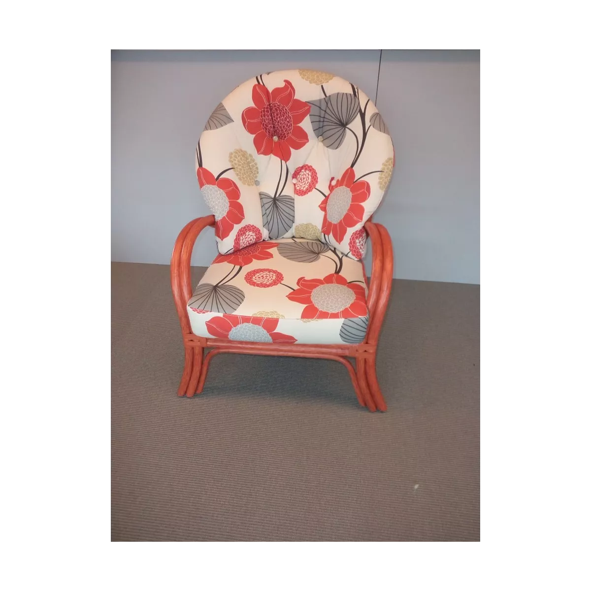 Salon Sydney Rouge Canapé 2P + 2 Fauteuils