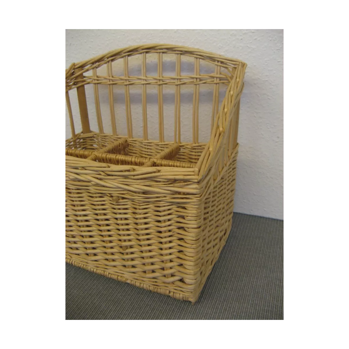 Panier porte-bouteille Osier Naturel