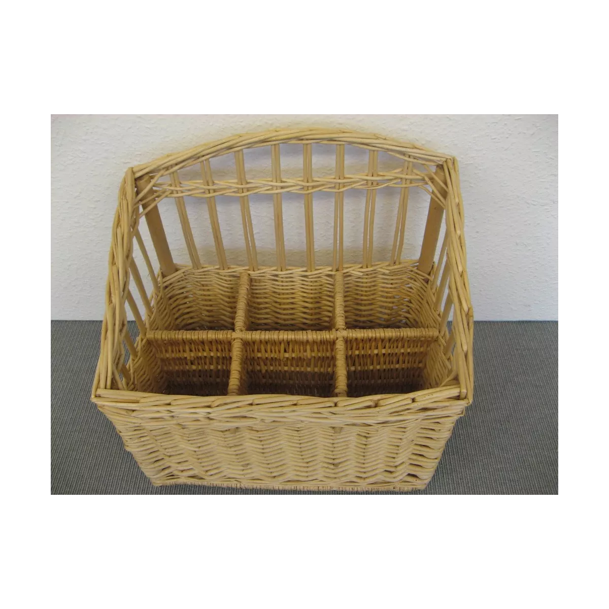 Panier porte-bouteille Osier Naturel
