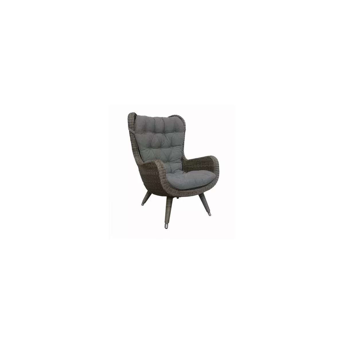 Ensemble Vino Taupe :  Fauteuil + Pouf + table basse