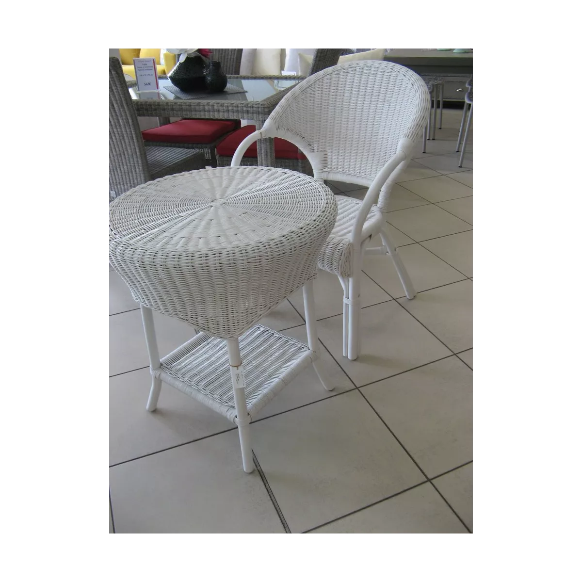 Table Melody Blanc Diam 60 cm