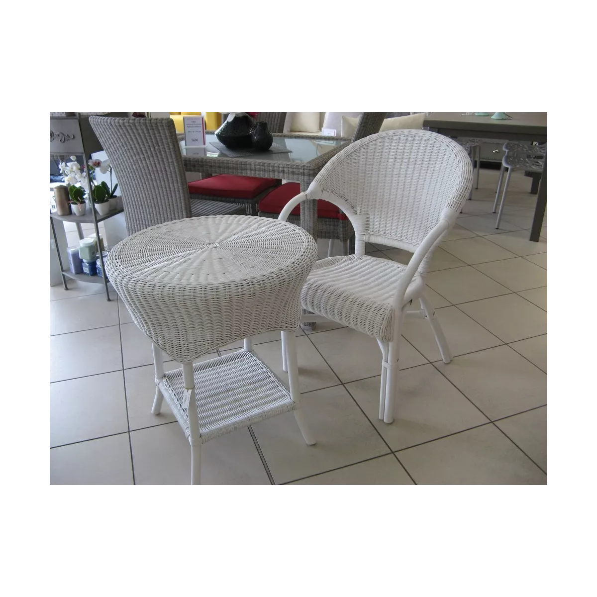 Table Melody Blanc Diam 60 cm