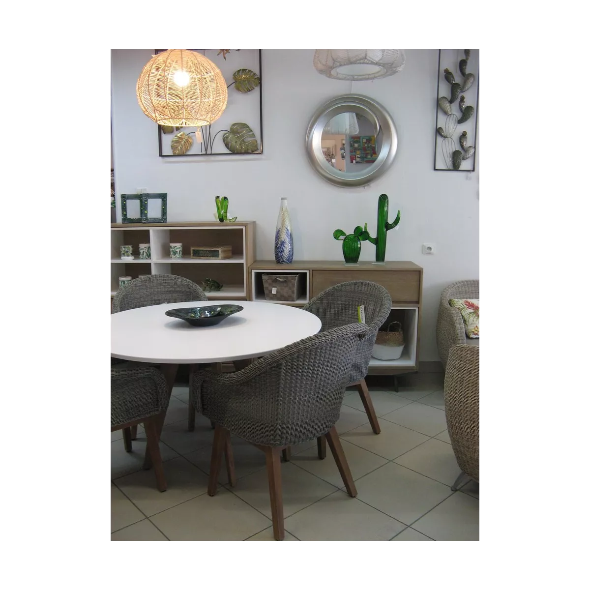 Table Geneve Blanc Ronde Diamètre 120
