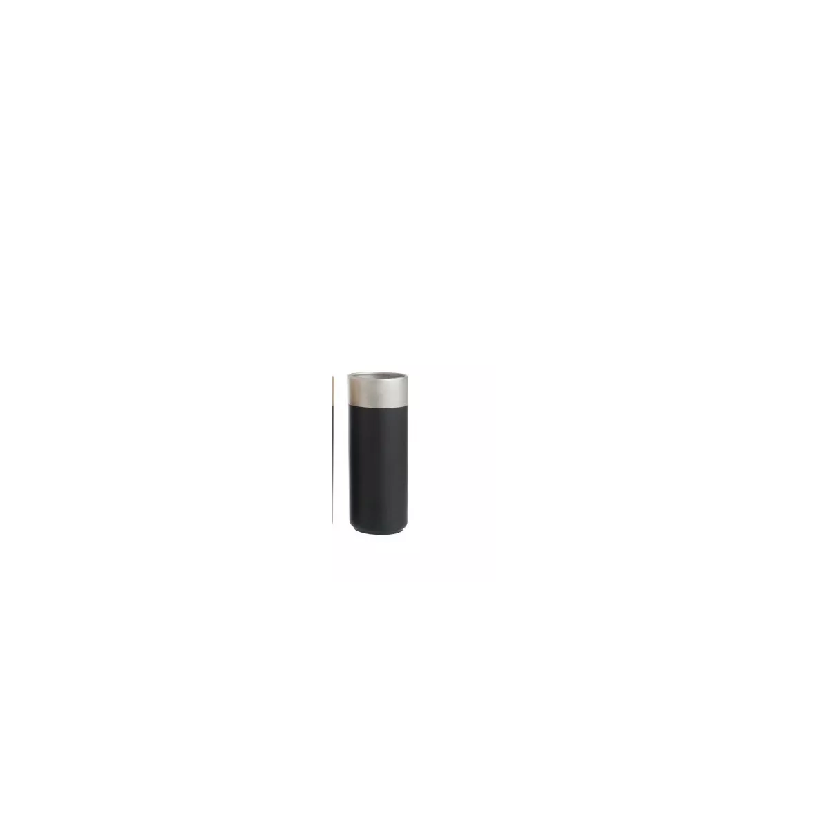 Vase Noir Bord Cercle Argent