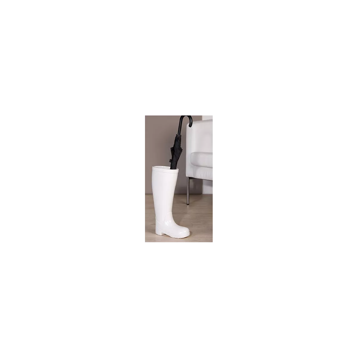 Porte Parapluies Botte Blanche