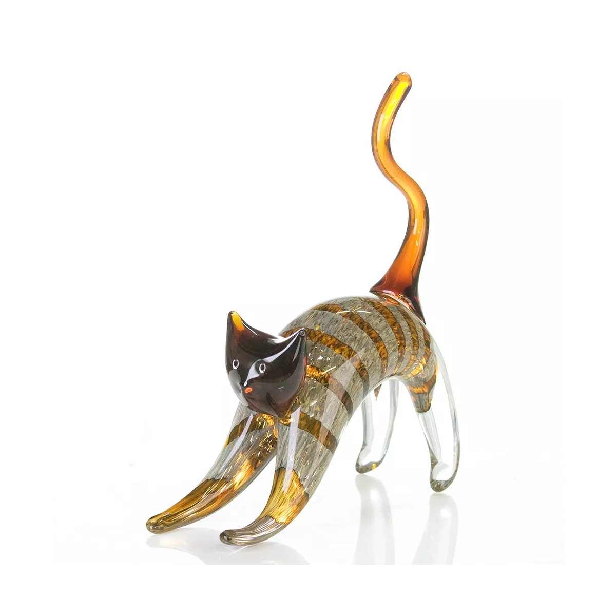 Chat en pate de verre