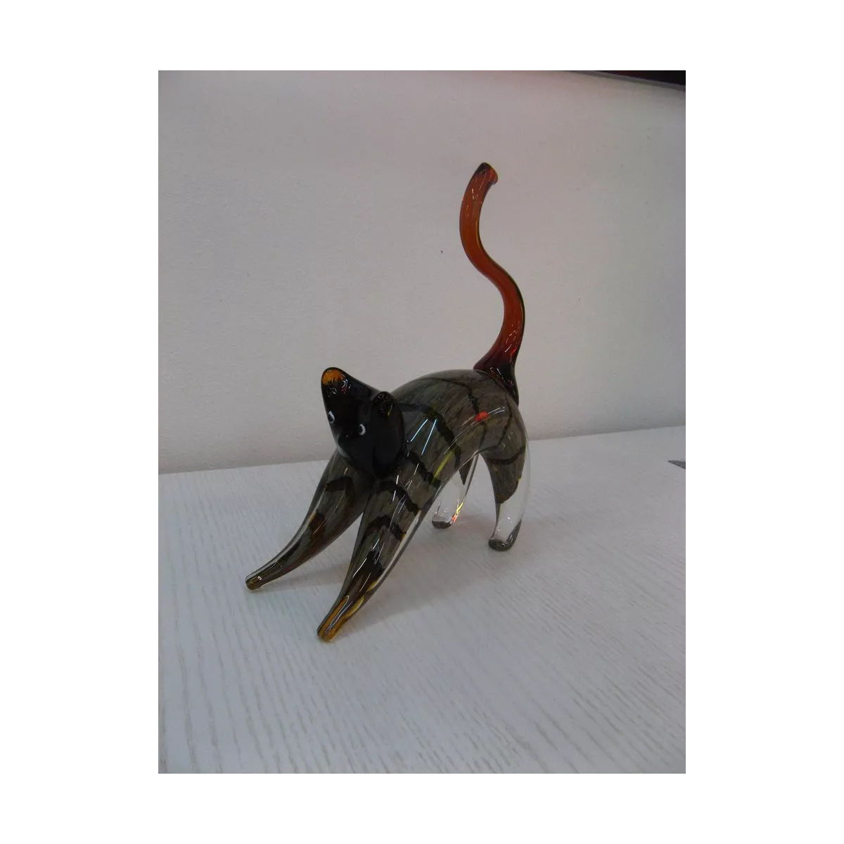 Chat en pate de verre