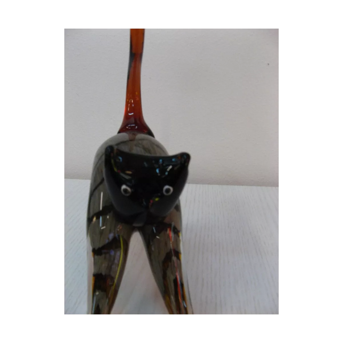 Chat en pate de verre