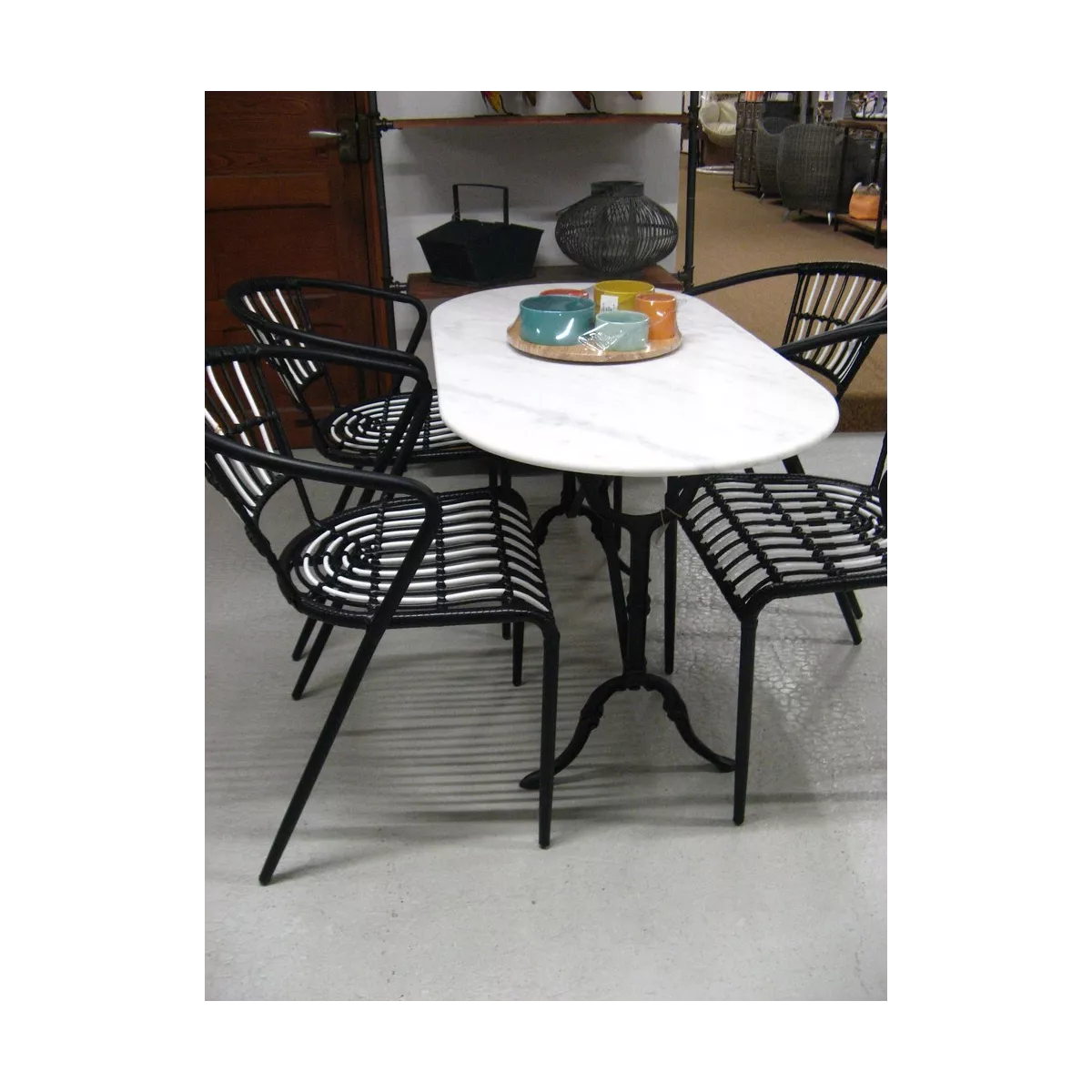 Fauteuil  Bistrot Blanc et noir