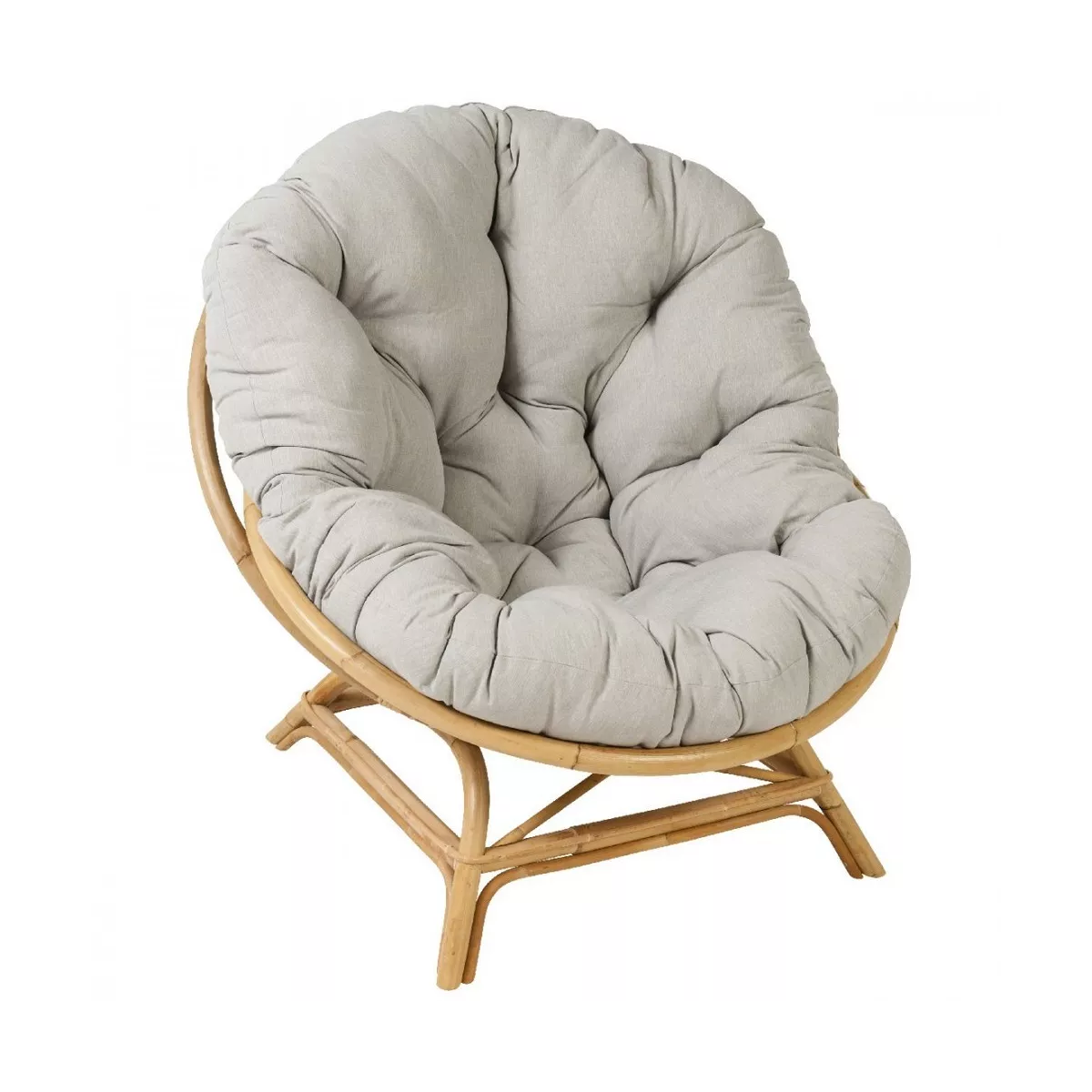 Fauteuil Maxi Coquille Rotin naturel