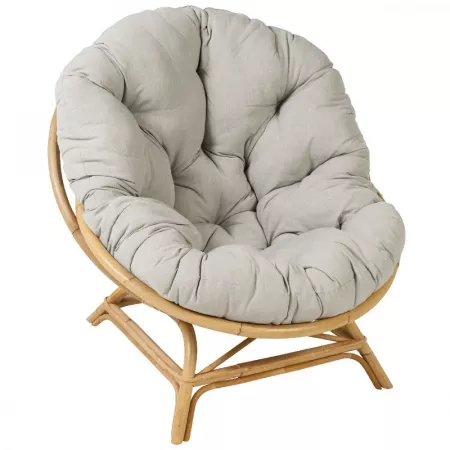 Fauteuil Maxi Coquille Rotin naturel