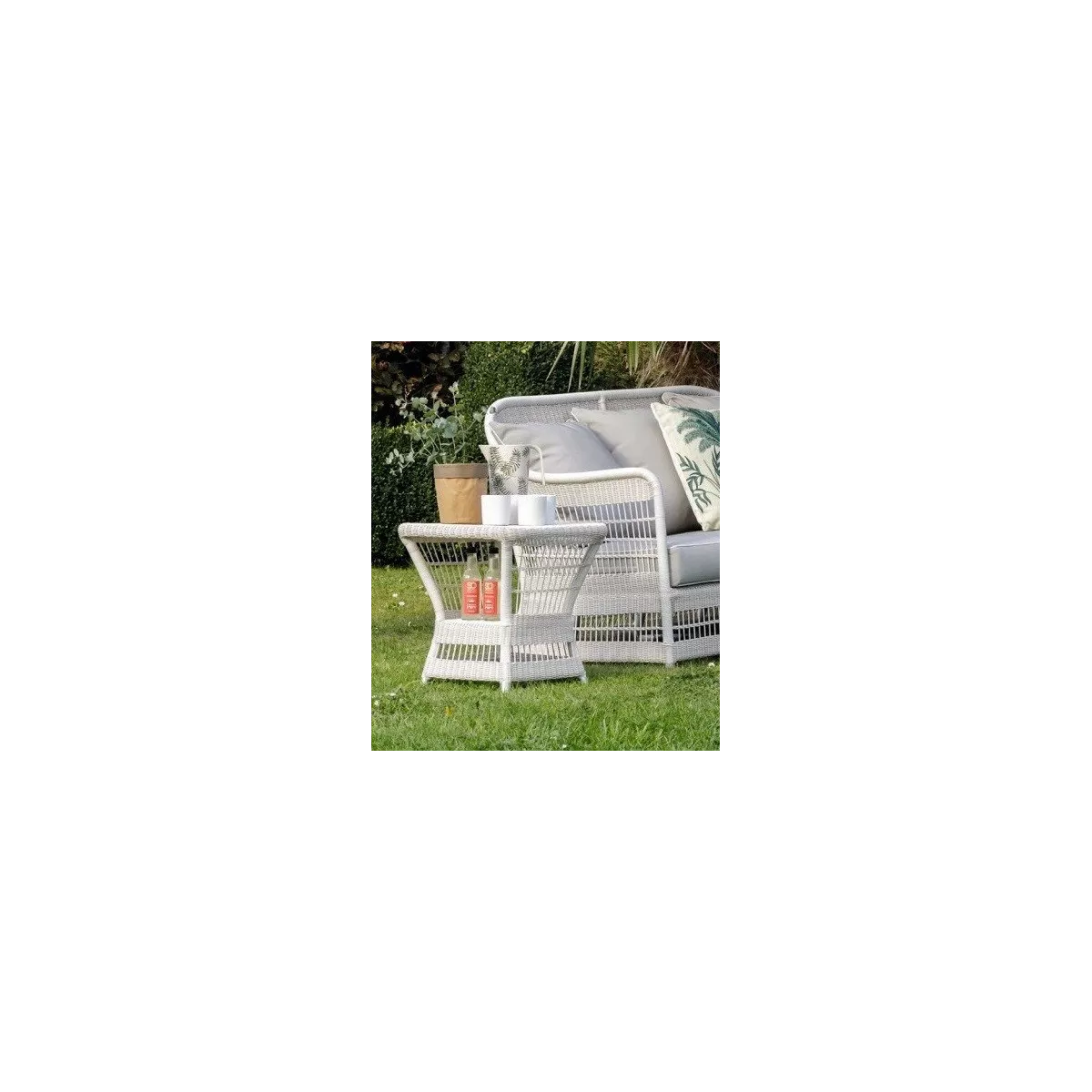 Table basse Résine Biarritz Crème 46x46
