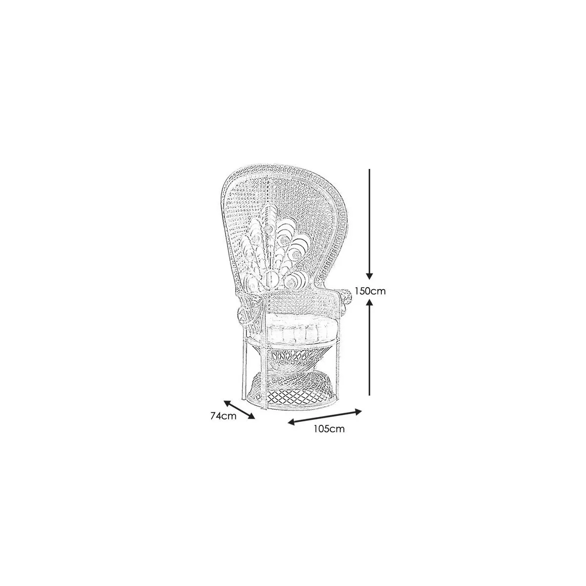 Fauteuil Emmanuelle Naturel