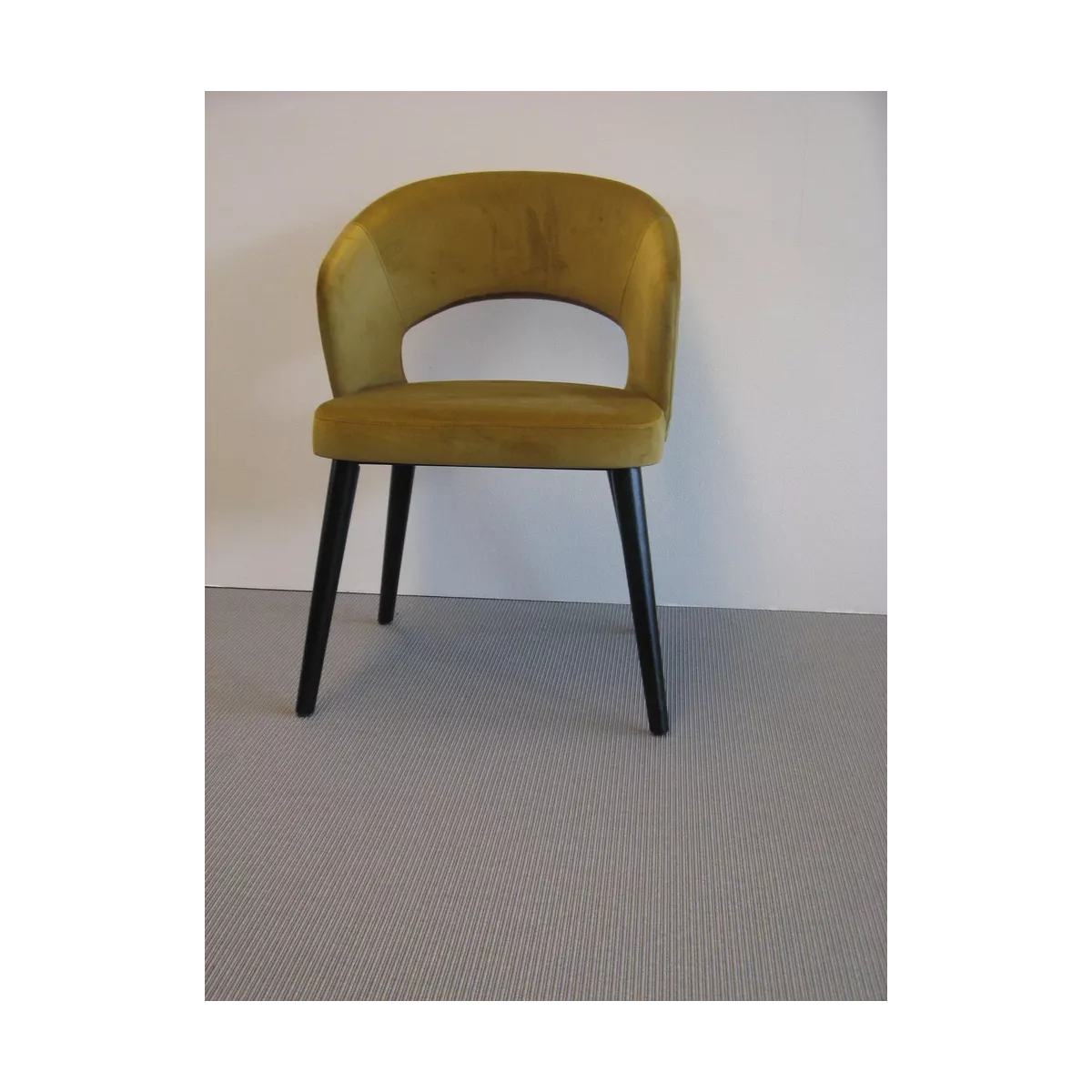 Chaise Fay Velours Moutarde