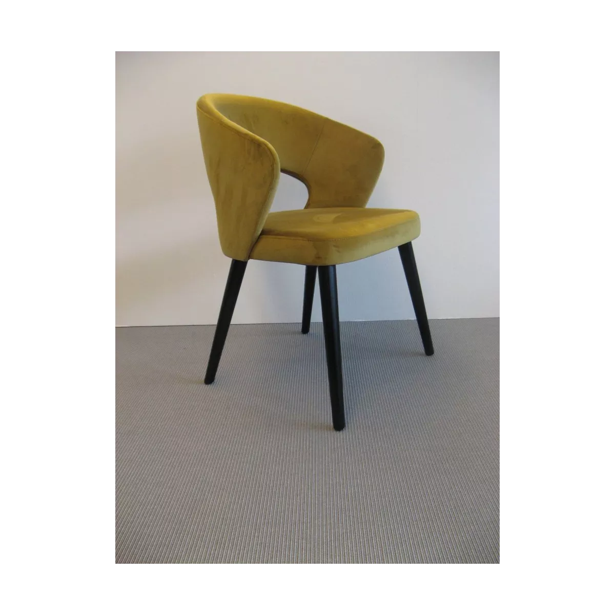 Chaise Fay Velours Moutarde