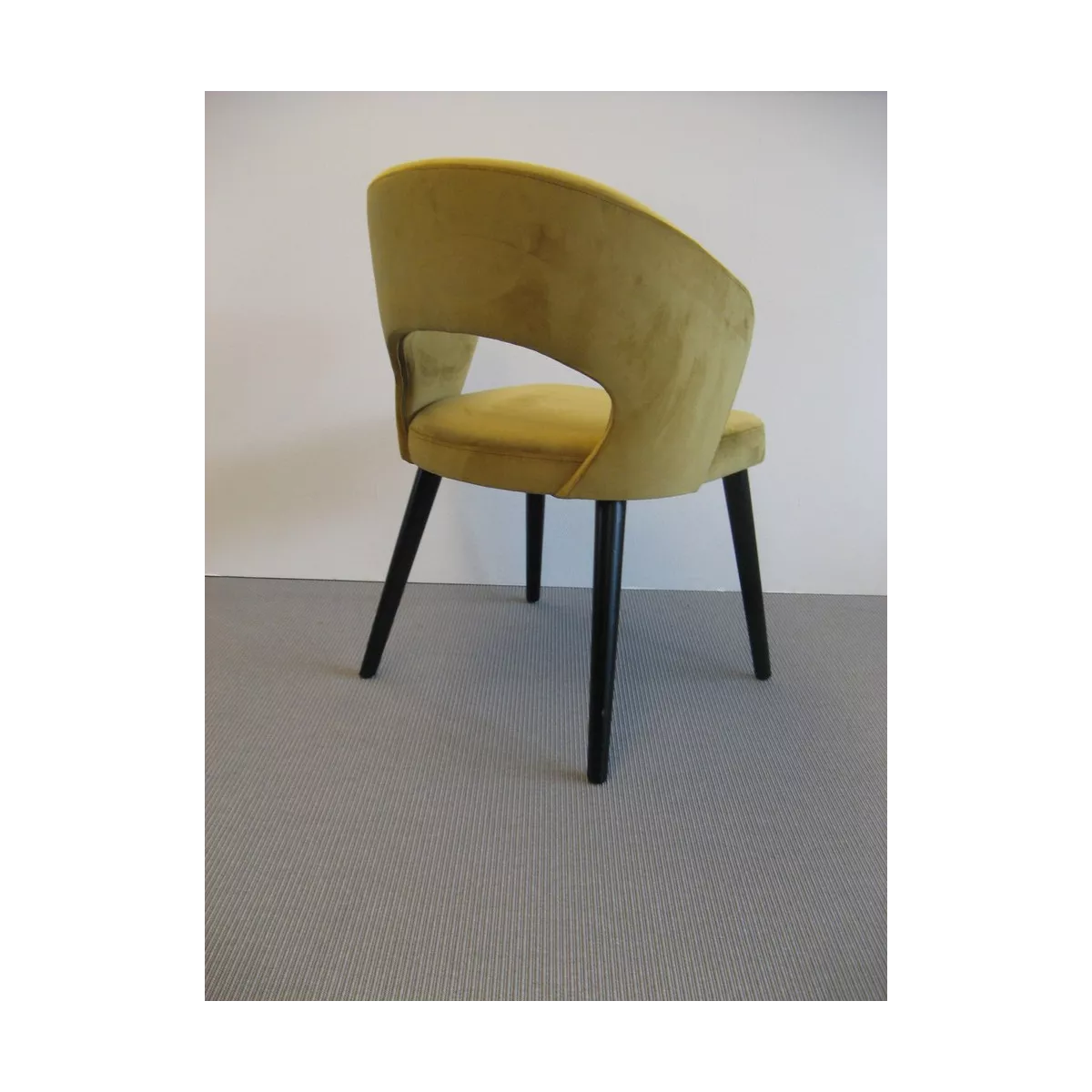 Chaise Fay Velours Moutarde