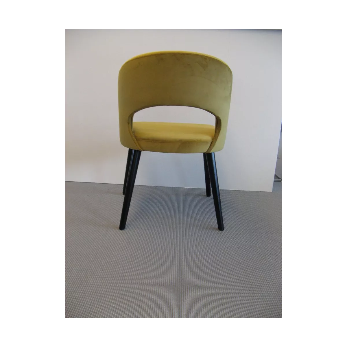 Chaise Fay Velours Moutarde