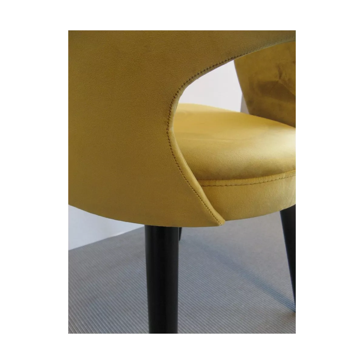 Chaise Fay Velours Moutarde