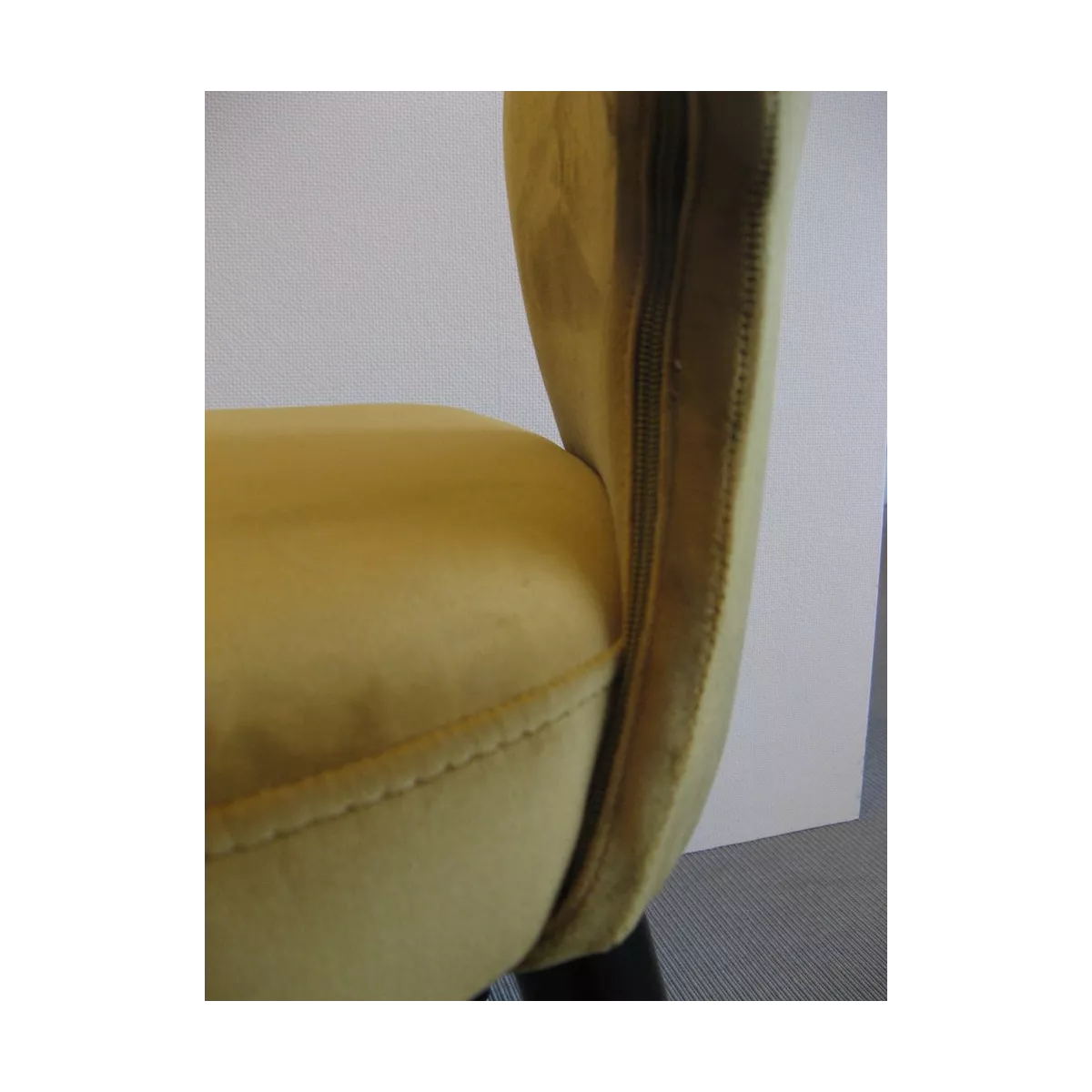 Chaise Fay Velours Moutarde