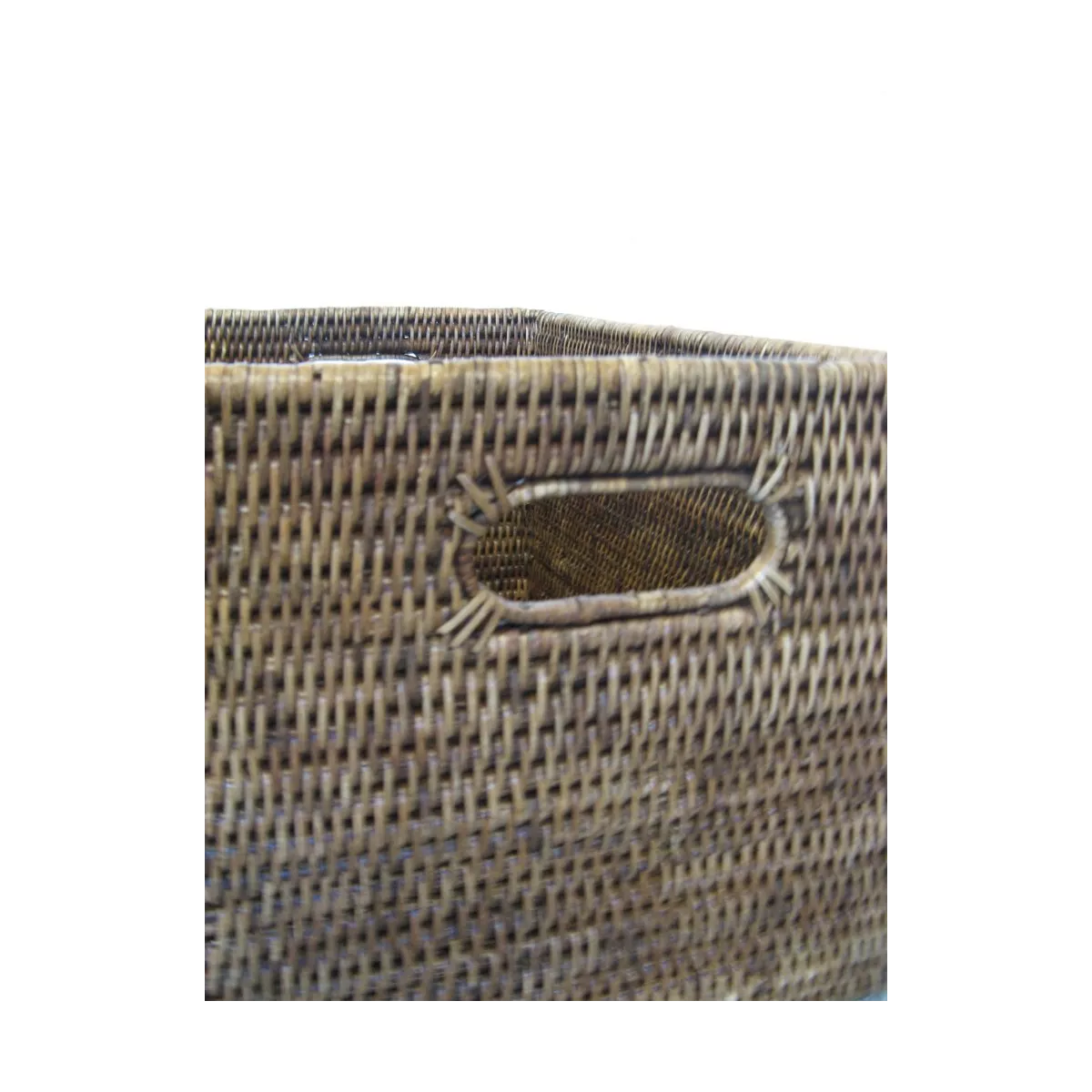 Casier Rotin Patiné Antique  38x30