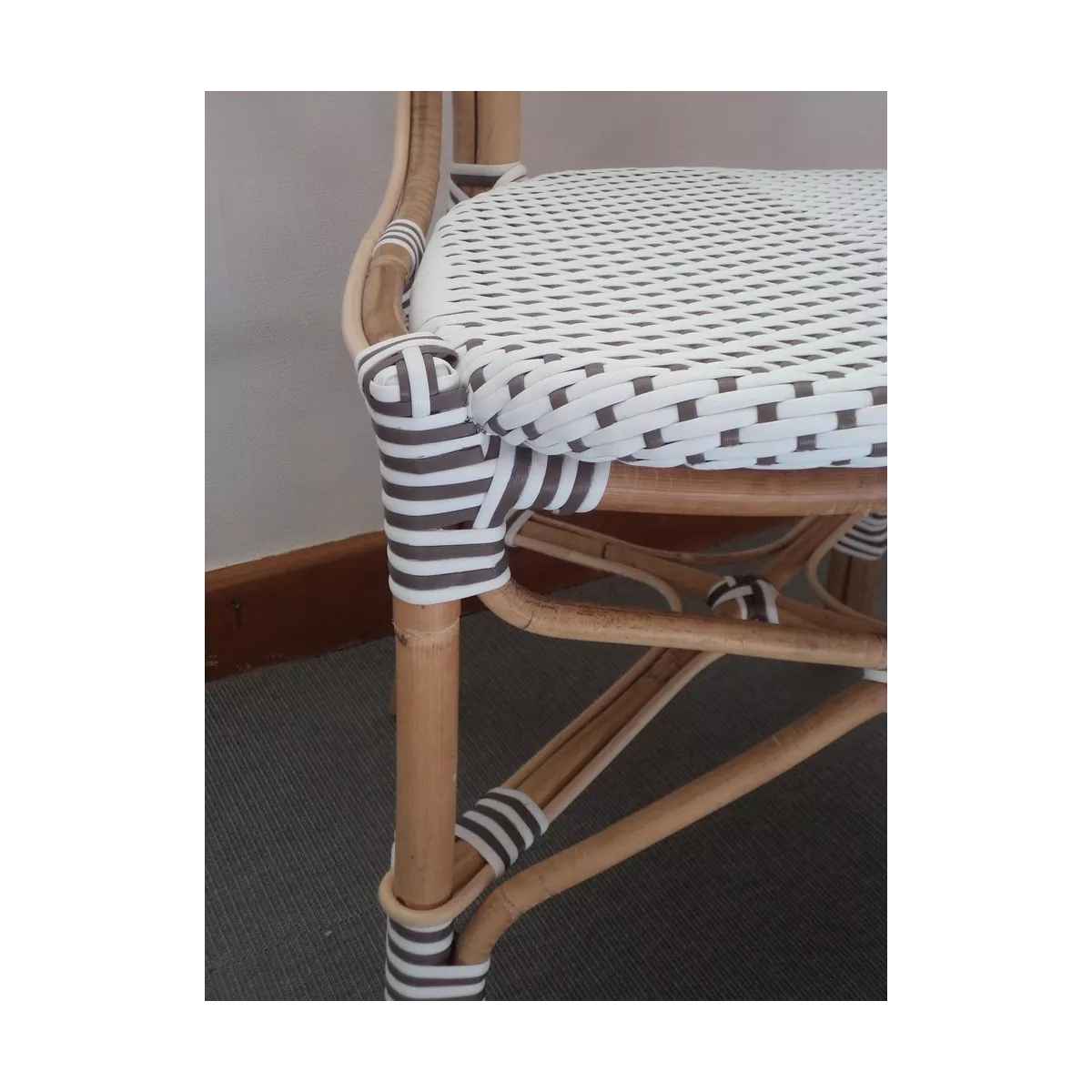 Chaise Rotin Isabelle Blanc