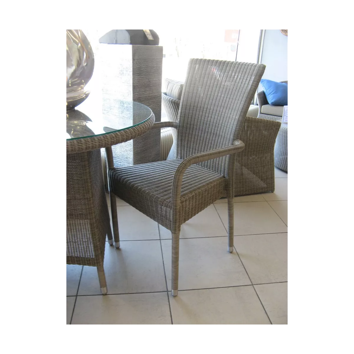 Fauteuil Repas isabelle Résine Gris