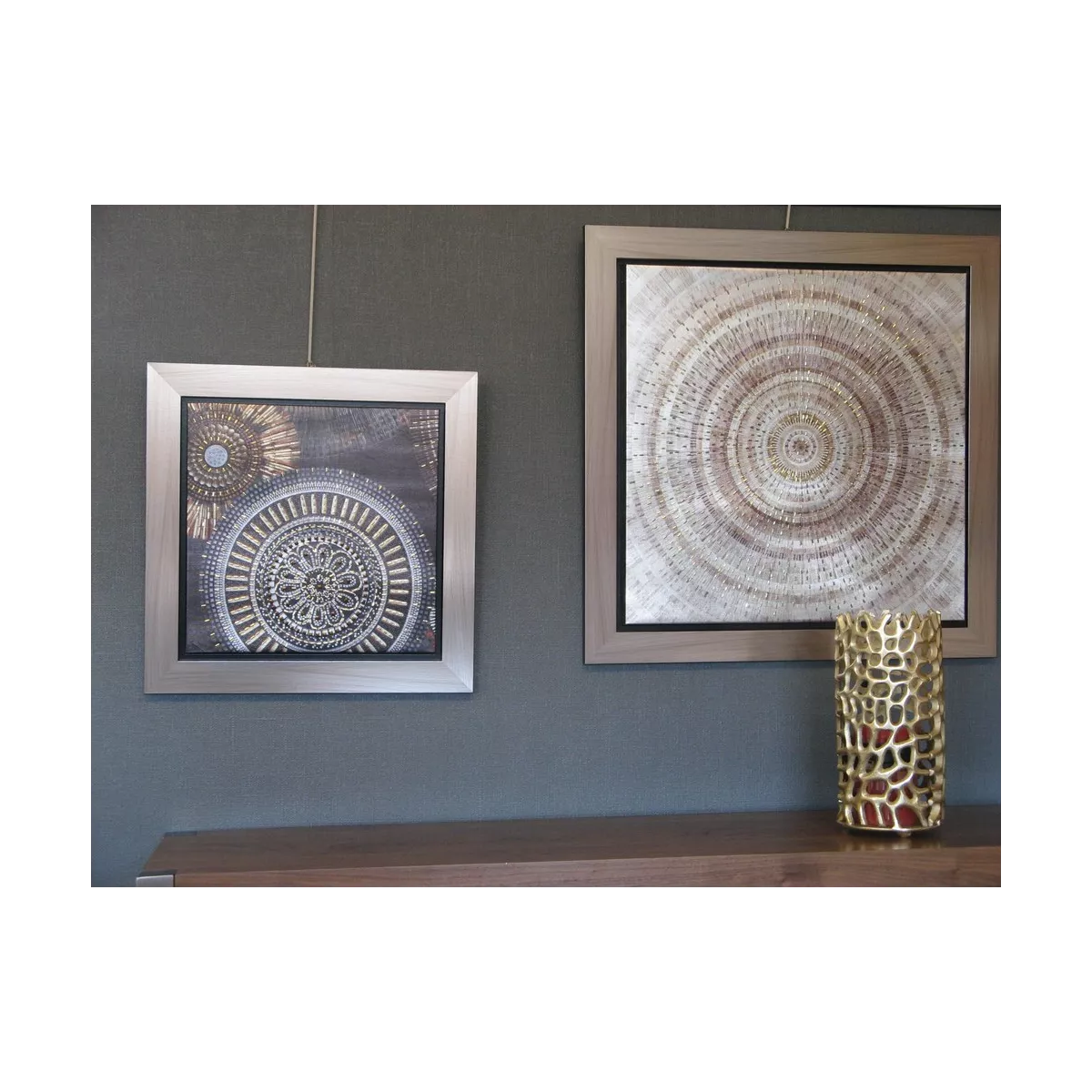 Tableau Quito sequins Noir 52x52