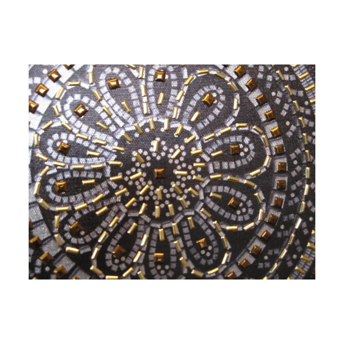 Tableau Quito sequins Noir 52x52