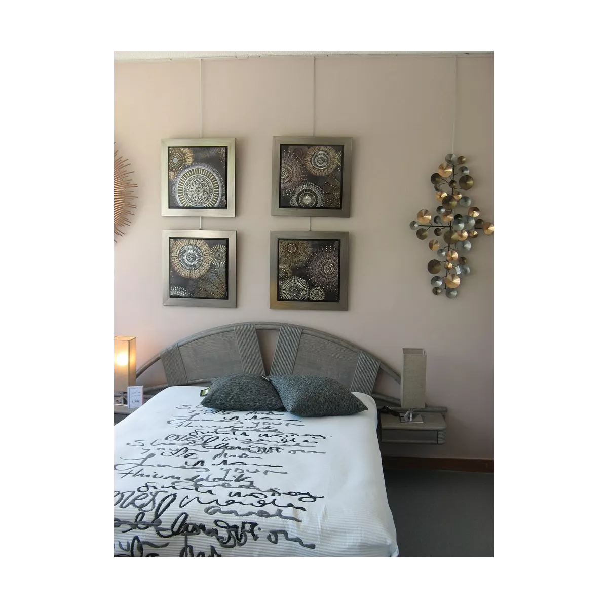 Tableau Quito sequins Noir 52x52