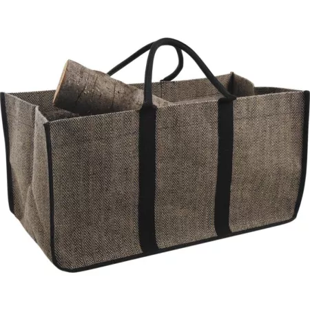 panier à bois en jute plastifiée