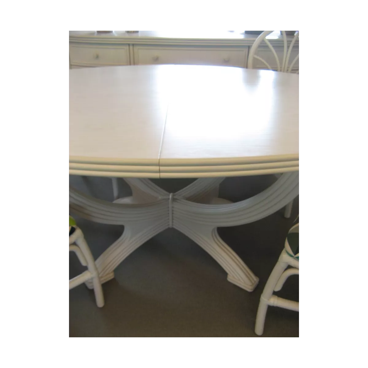 Ensemble Table Nui Ovale + 4 chaises Zante Blanc